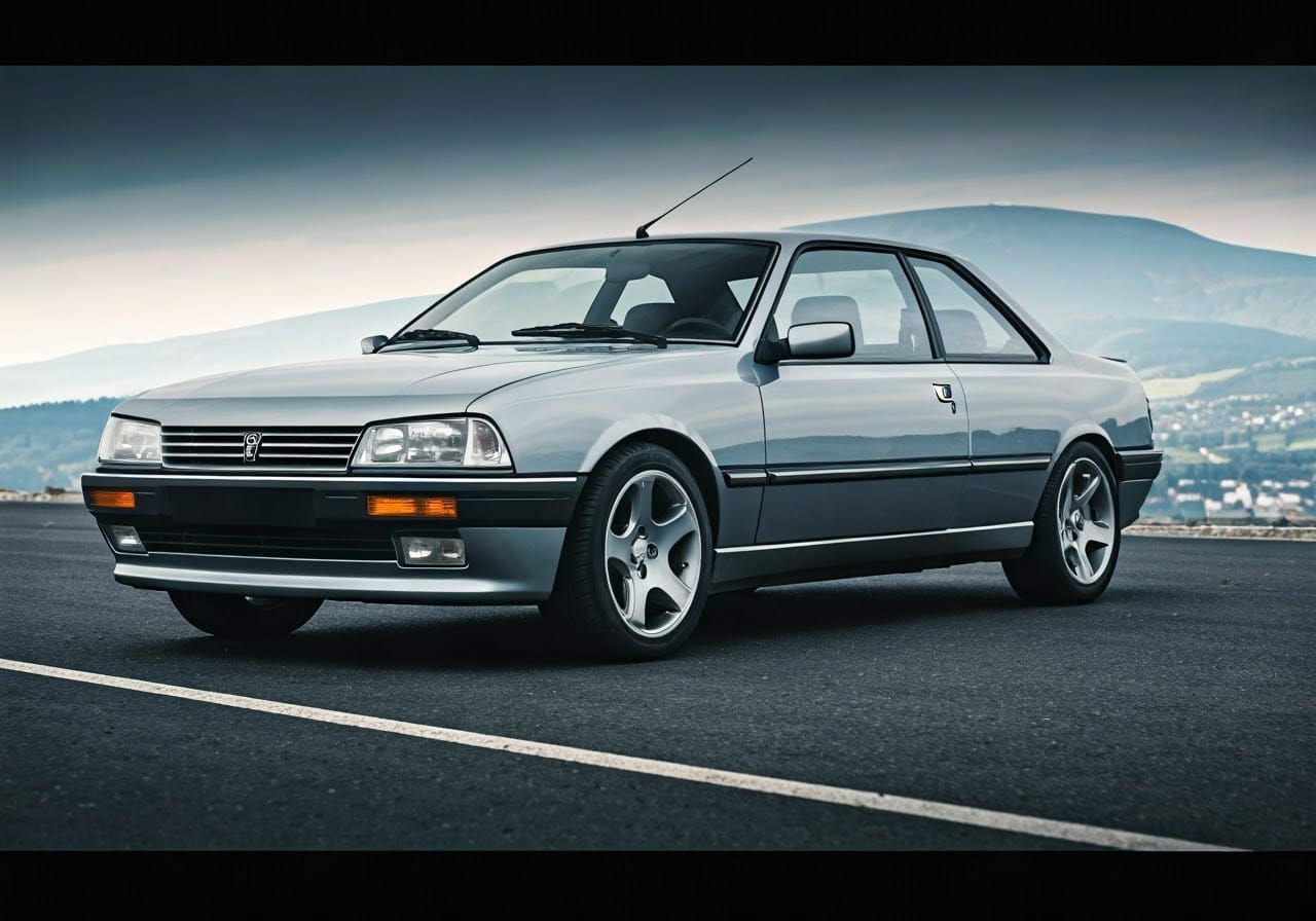 Light Grey Peugeot 505 Armored Concept Car