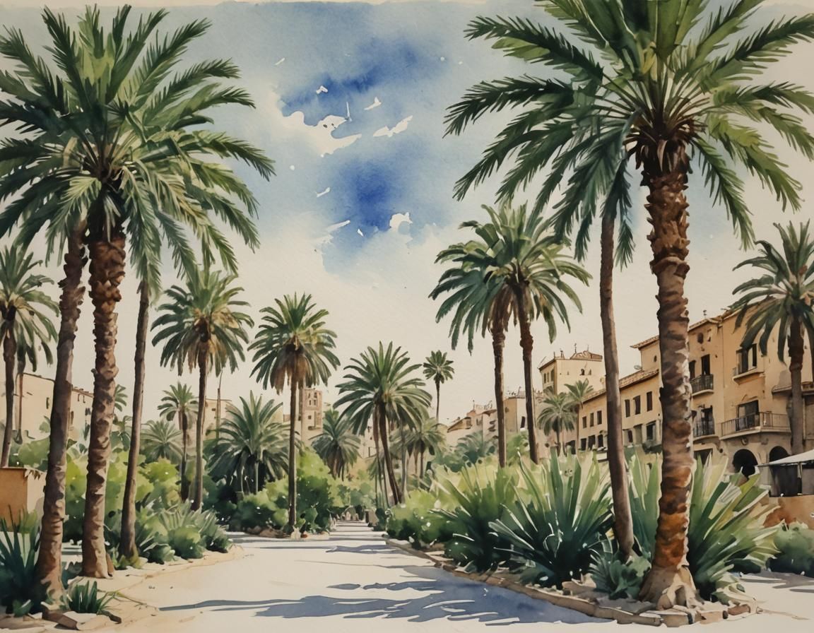 ELCHE  et sa palmeraie, Espagne