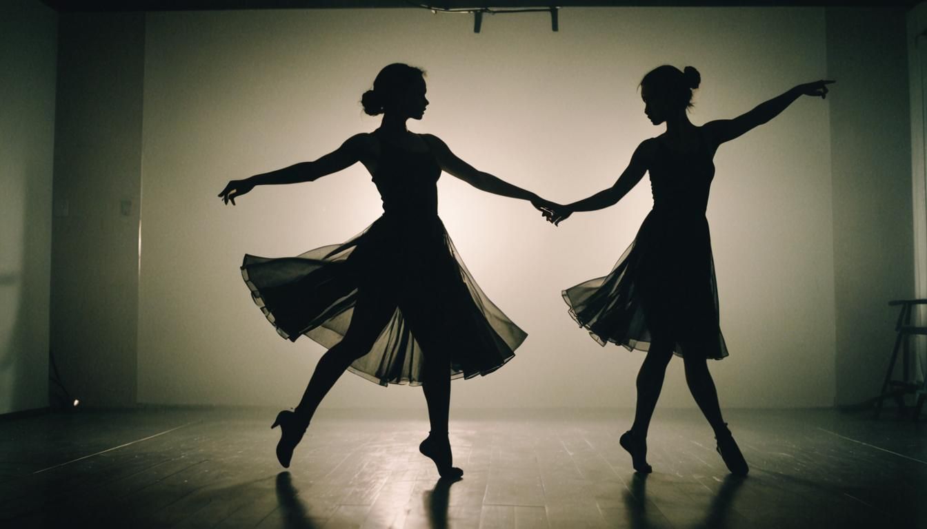 Dramatic Silhouette Dance in Luminism Photography