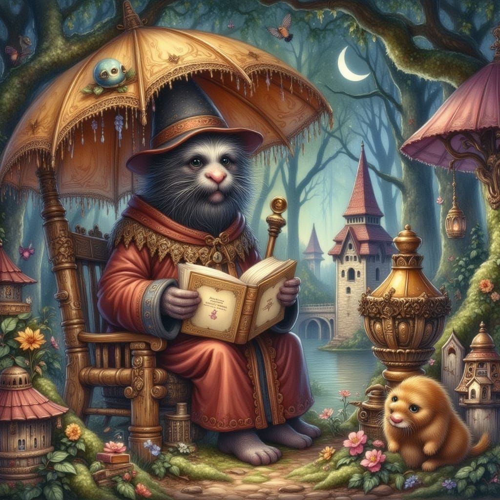 Watercolor Portrait of a Mysterious Figure