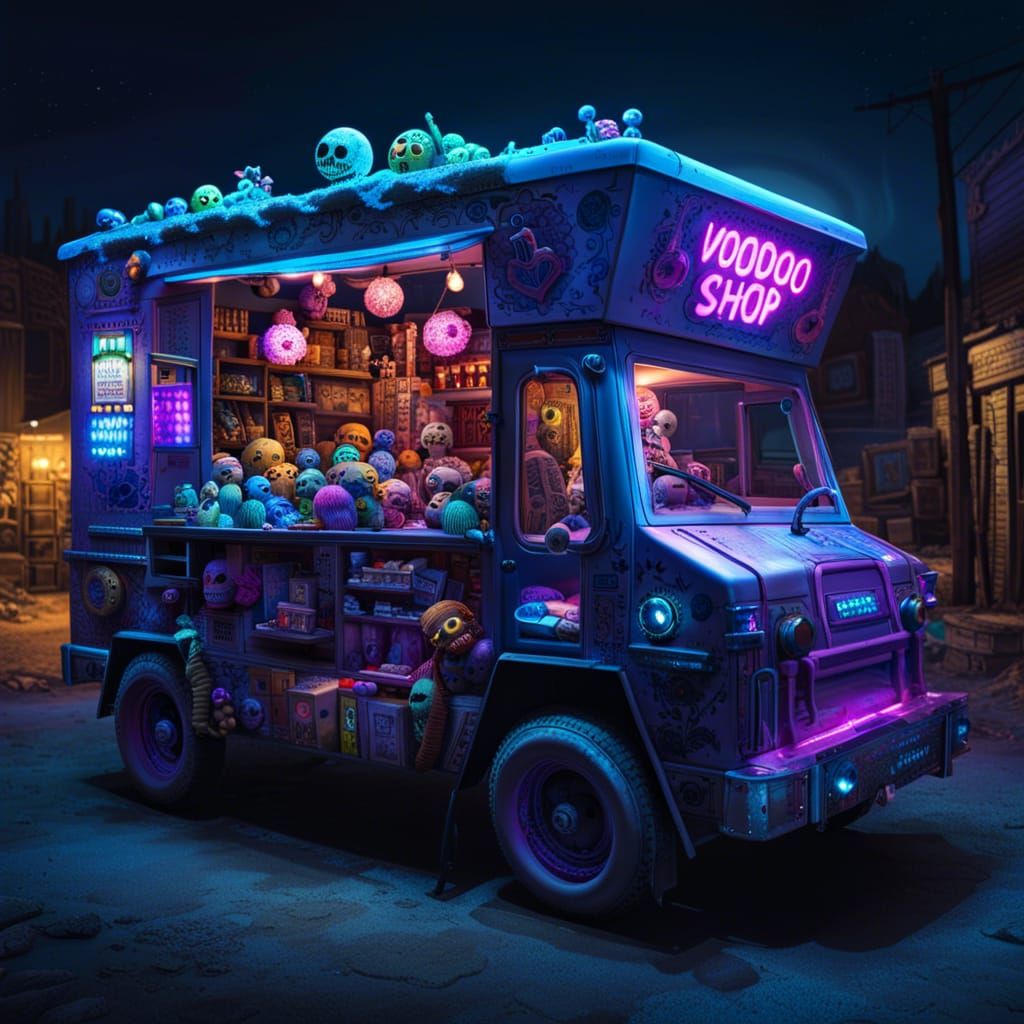 Cosmic Graveyard Voodoo Shop Truck