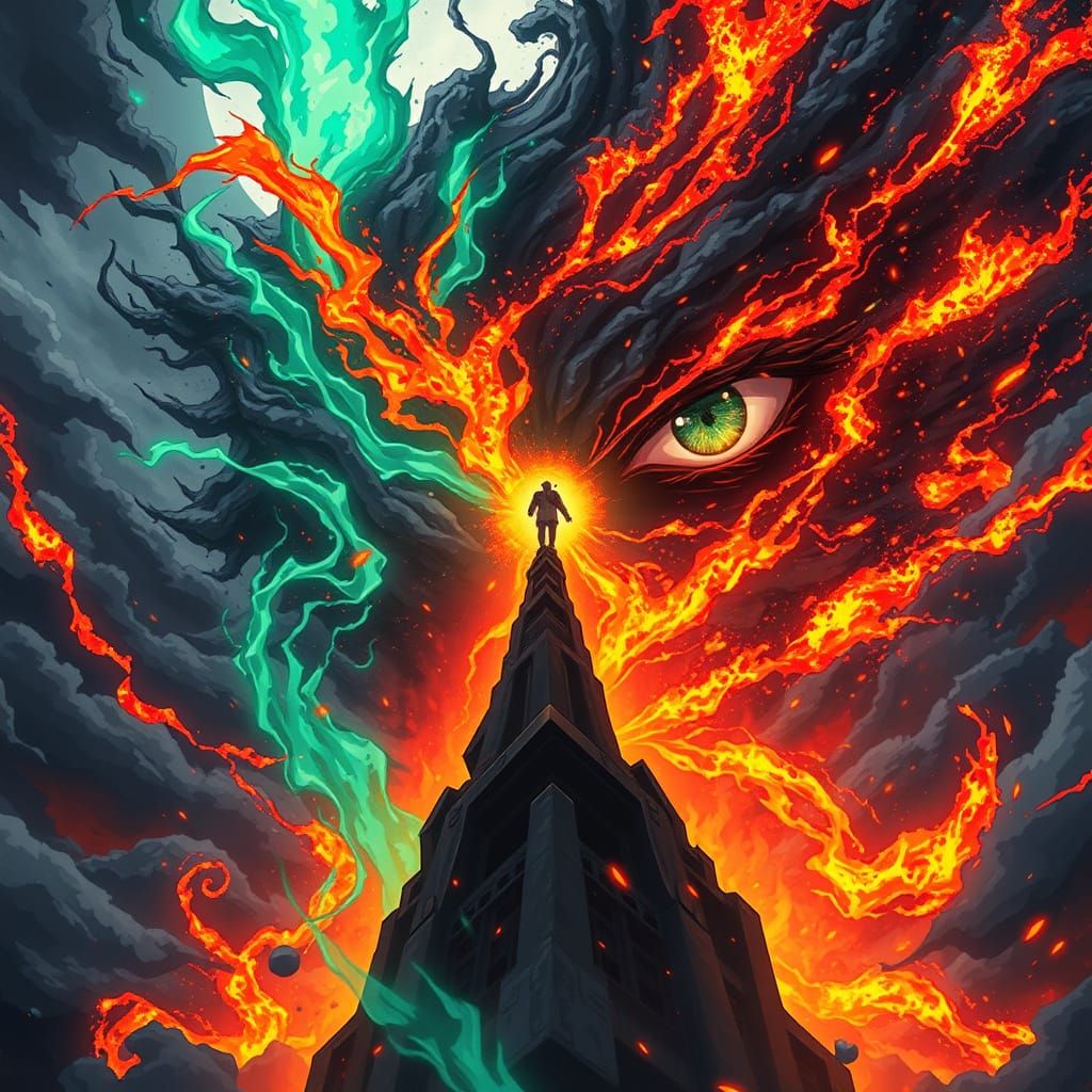 Akira's Molten Earth Power: Anime-Style Battle