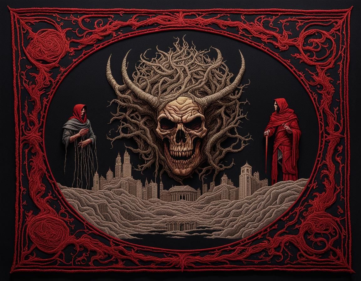 Dante's Inferno Embroidery II