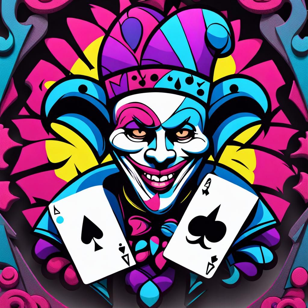 Evil Jester playing cards
