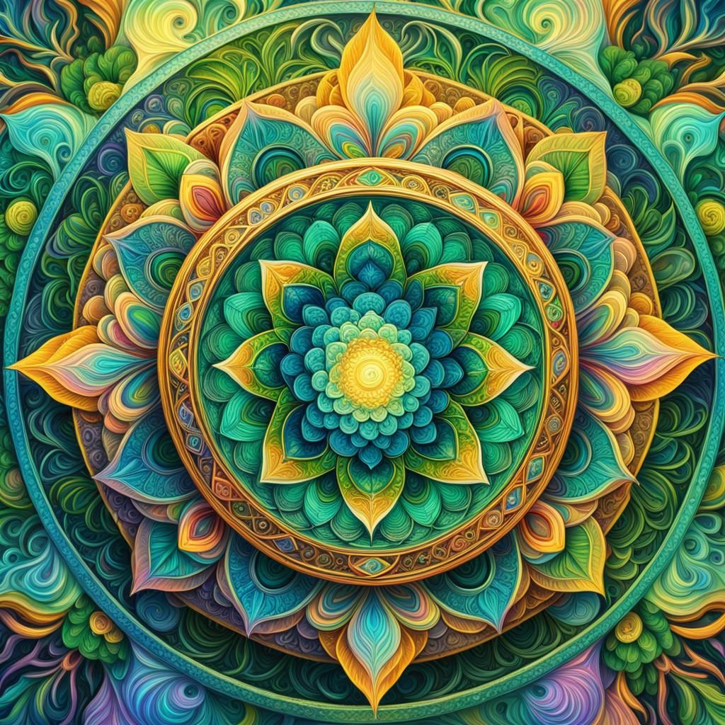 Cosmic Mandala of Unity and Creative Energy
