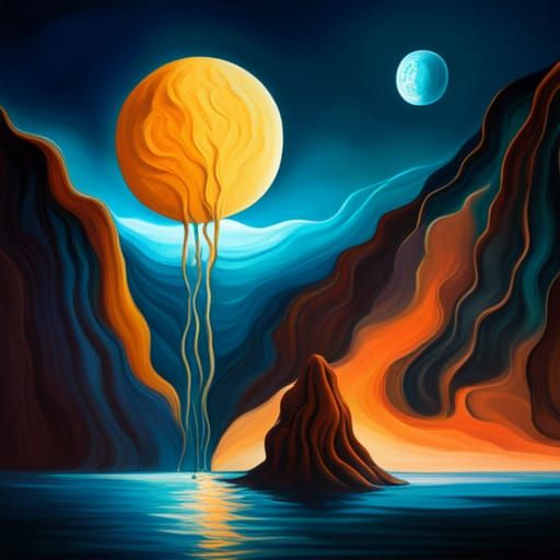 Surreal Underwater Scene in Dali Style