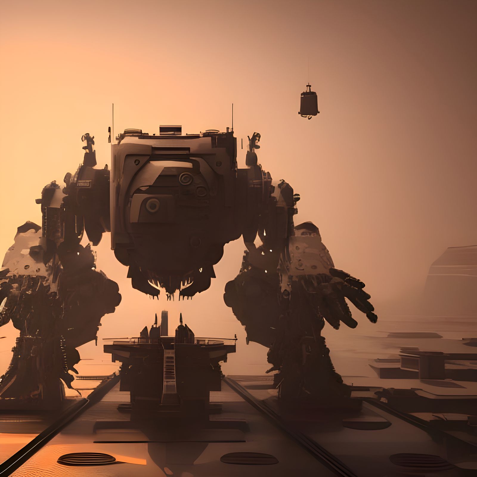 Futuristic Digital Mind with Intricate Mech Details
