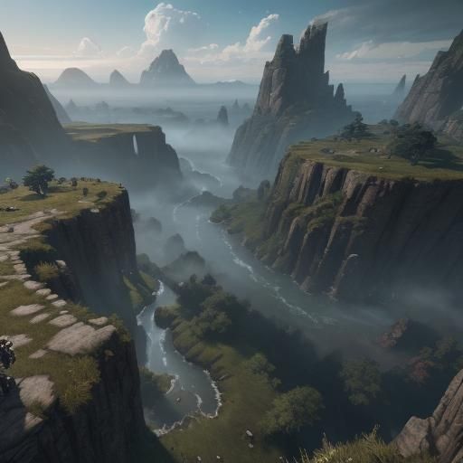 Epic Landscape Rendered with Dynamic 3D Game Lighting