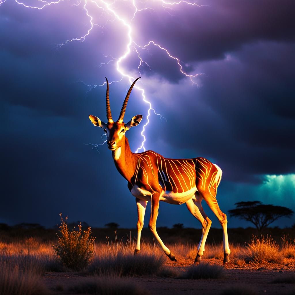 Antelope Lightning Horns in Magic Realism
