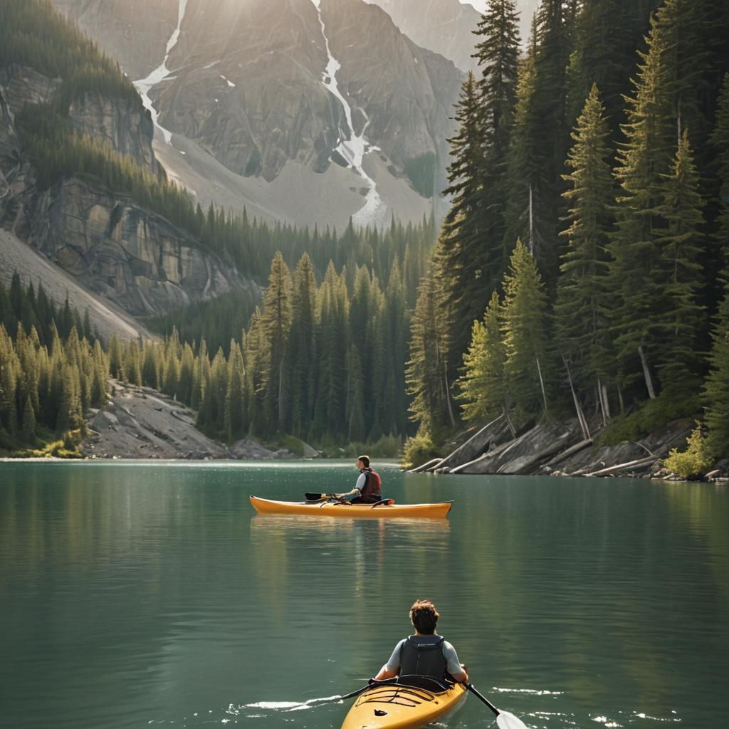 Kayaking on Lake Moraine: A Realistic Portrait