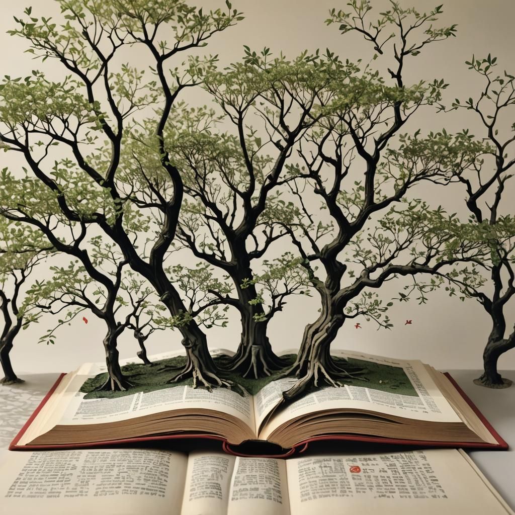 Chinese Trees Grow from Open Book