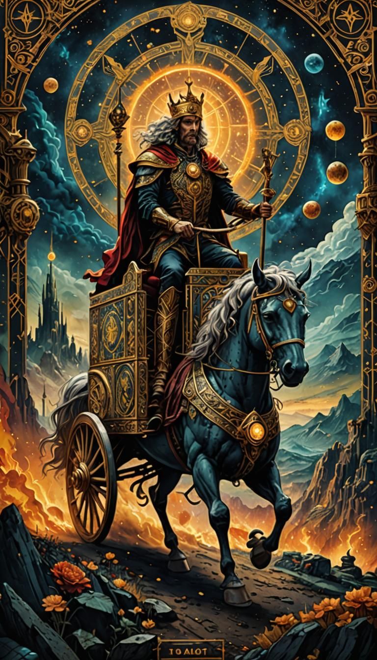 The Chariot Tarot Card: Digital Matte Painting