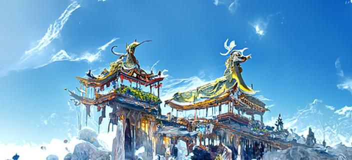 Mythical Dragon-Tiger Guardian of Heavenly Palace