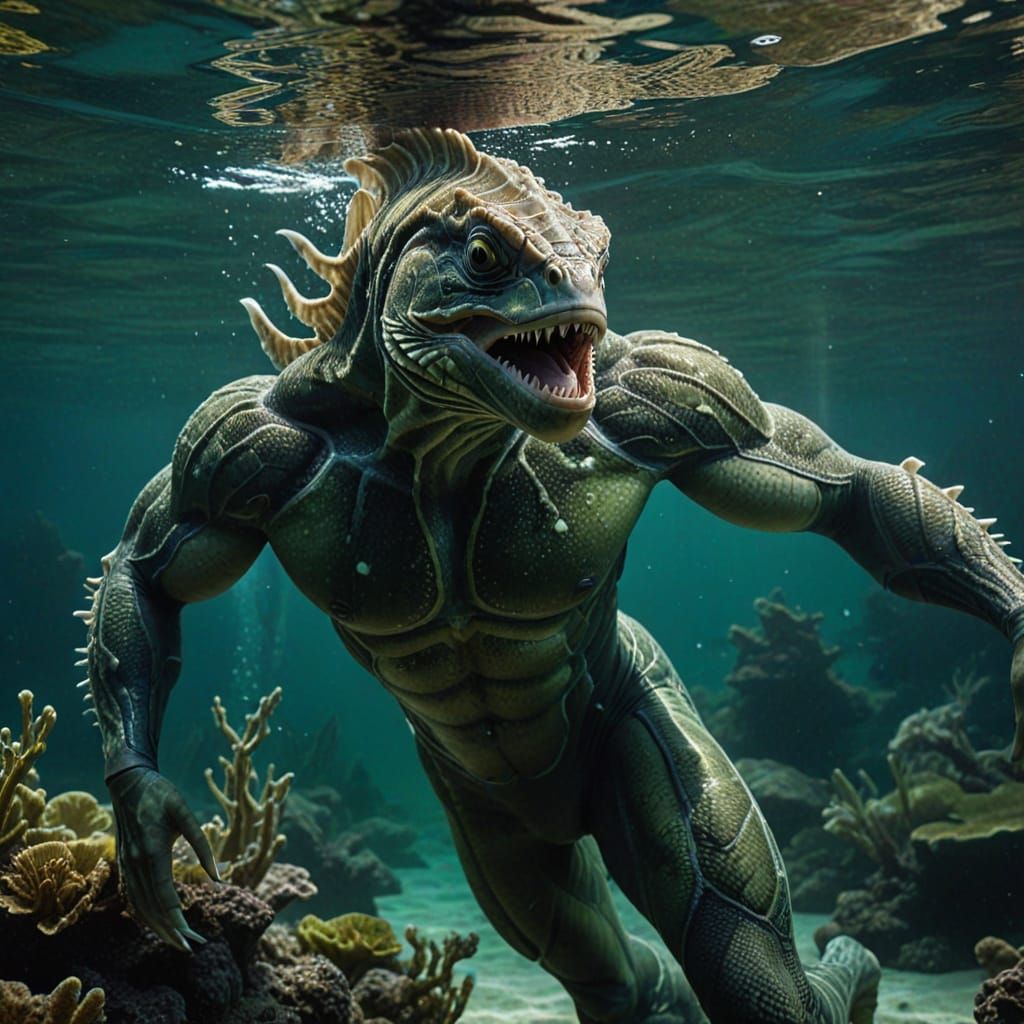 Majestic Aquatic Hero in Cinematic Splendor