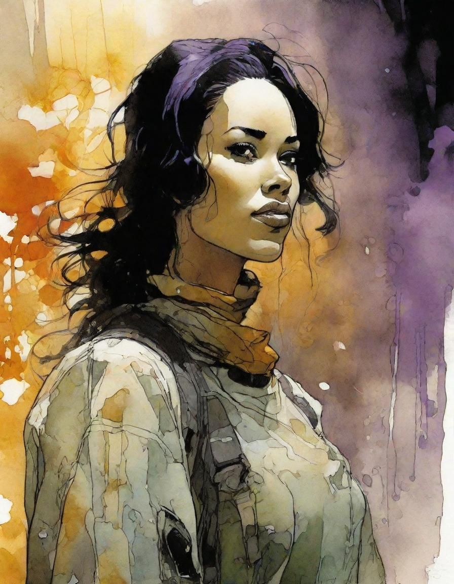 16k, colorful ink wash art style by sejic, wyeth, Liz Gael, ...