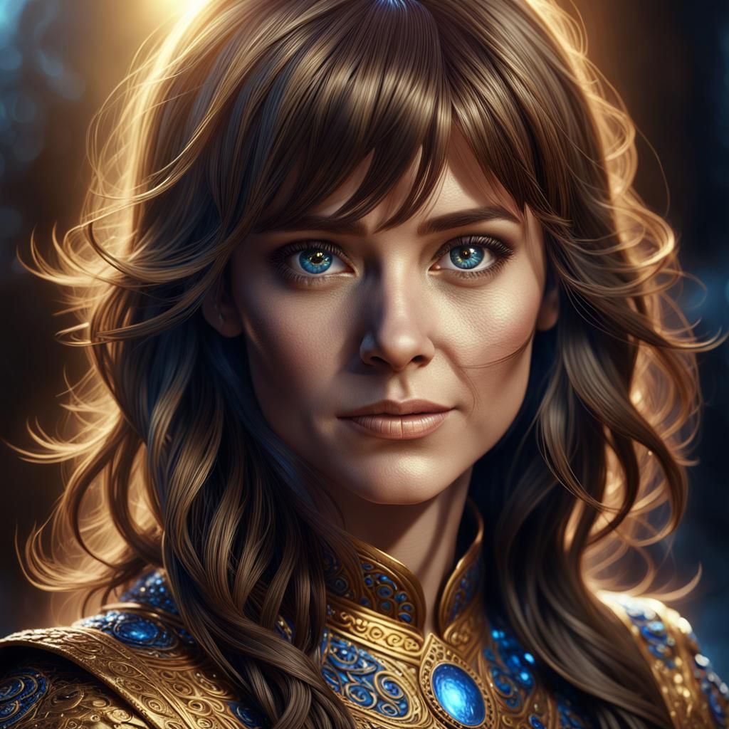 Gorgeous Woman Portrait in Detailed Matte Painting