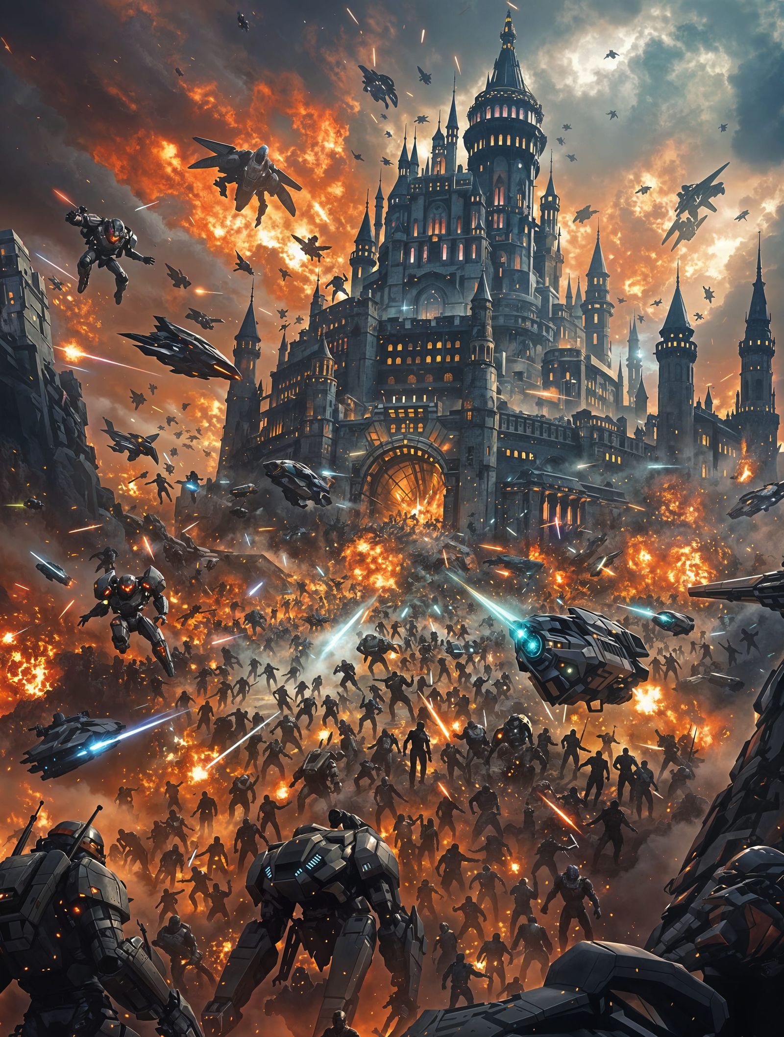 Epic Battle at Castle Anorak in Stunning Comic Book Art Styl...