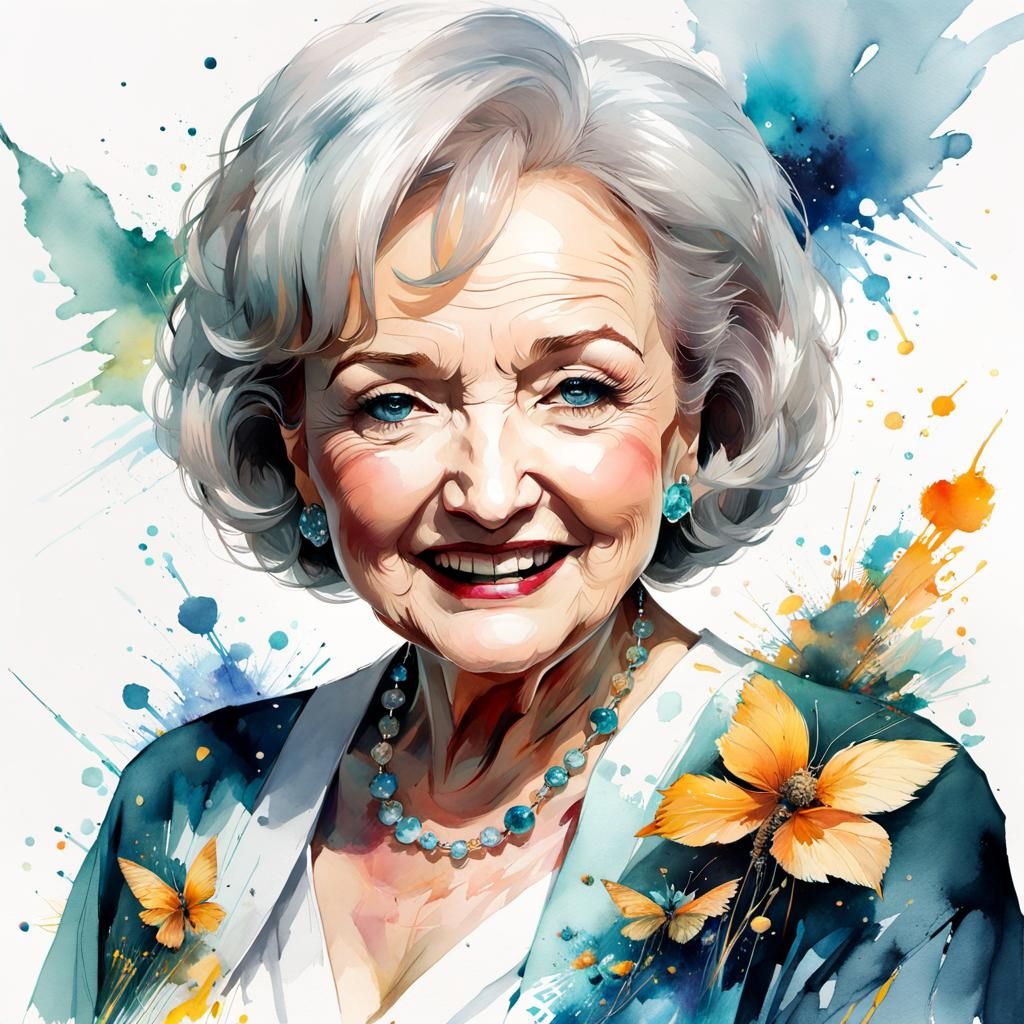 Watercolor Manga Illustration of a Woman