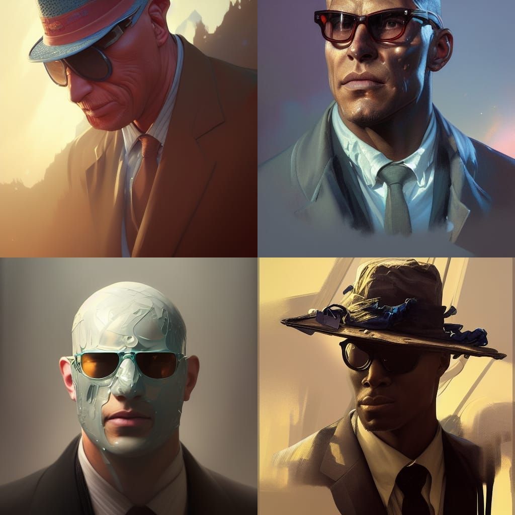 Hyperdetailed Portrait of an Invisible Man