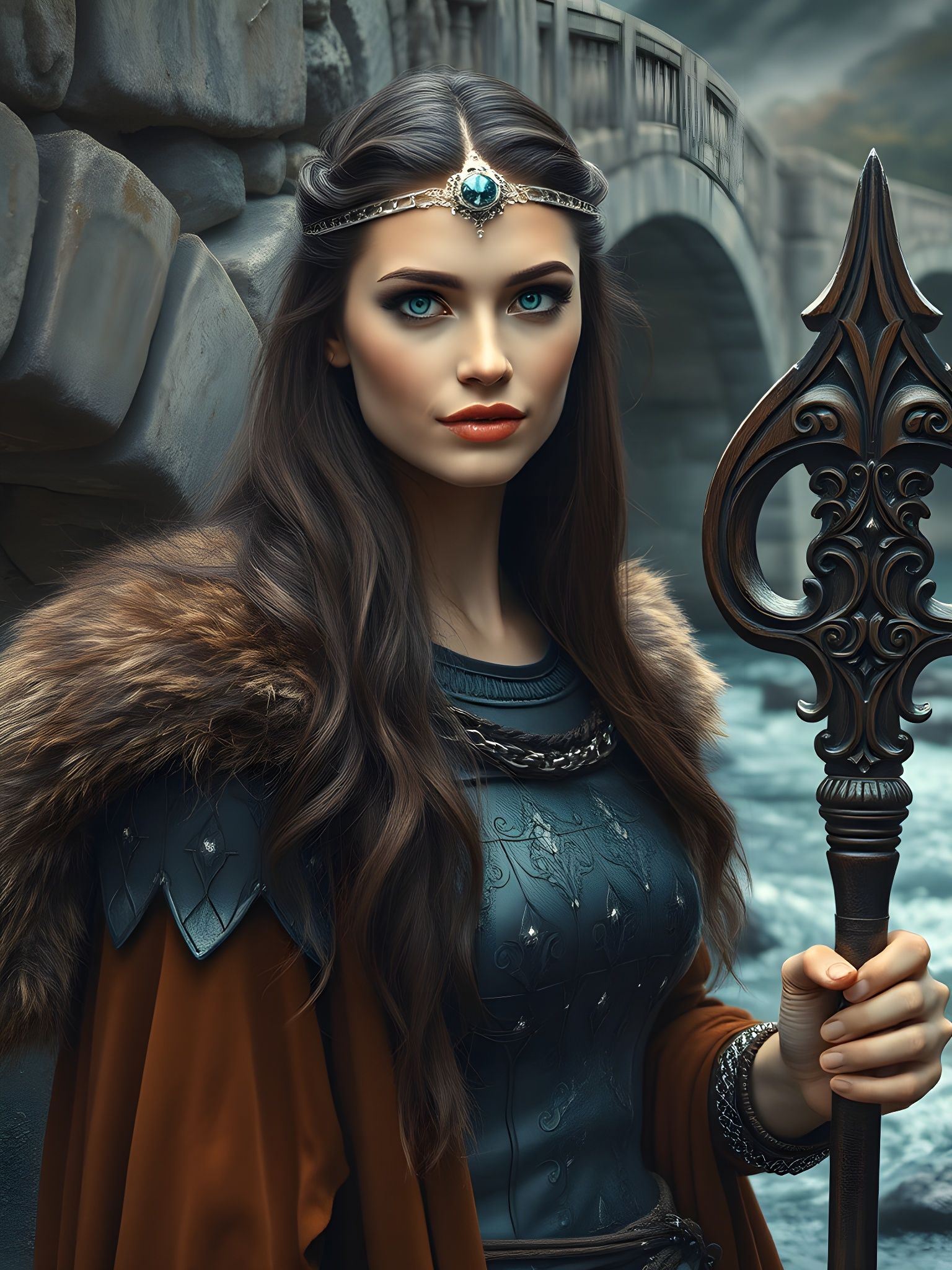Norse Goddess of Protection in Regal Splendor