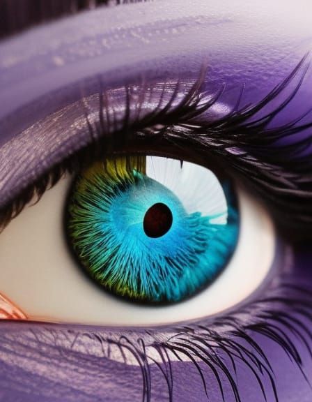 Stunning Hyperrealistic Eye with Graffiti Art Style
