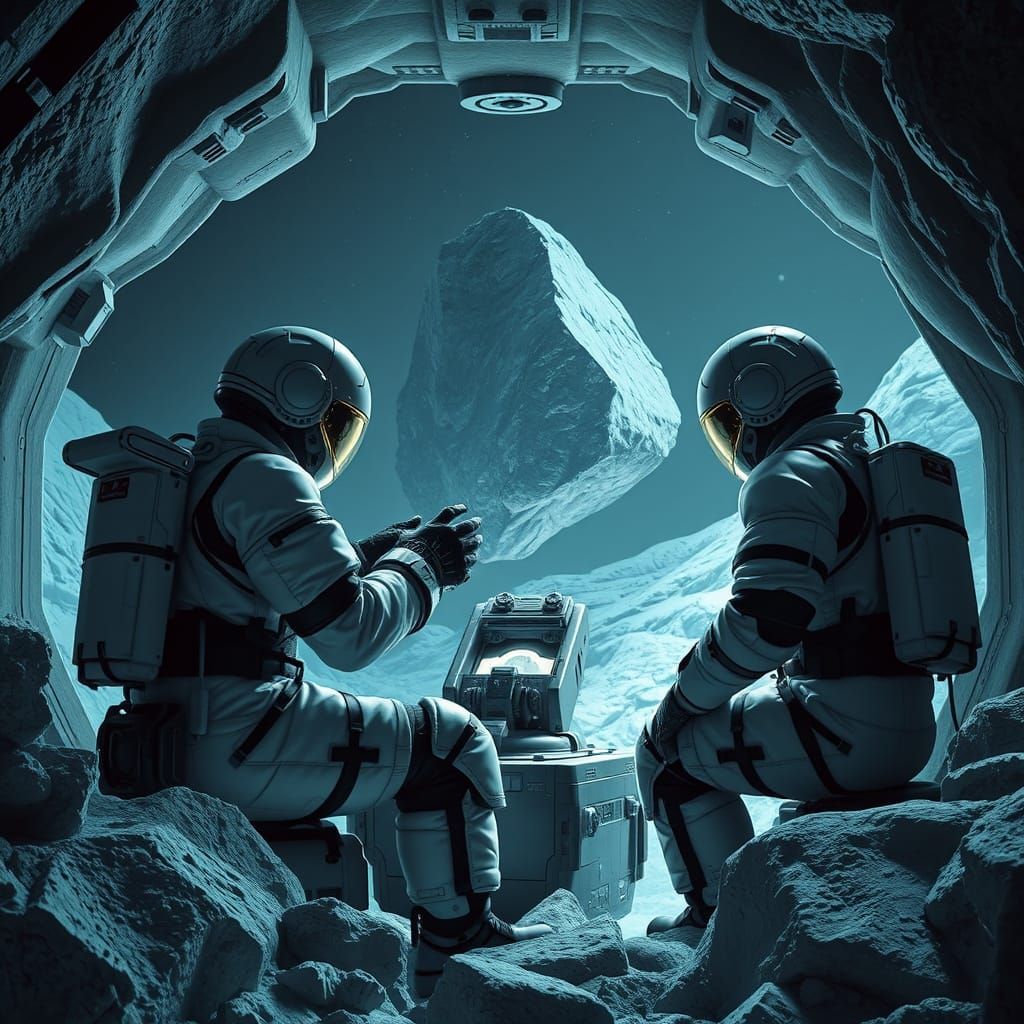 Remote Ice Mining Operation in the Oort Cloud