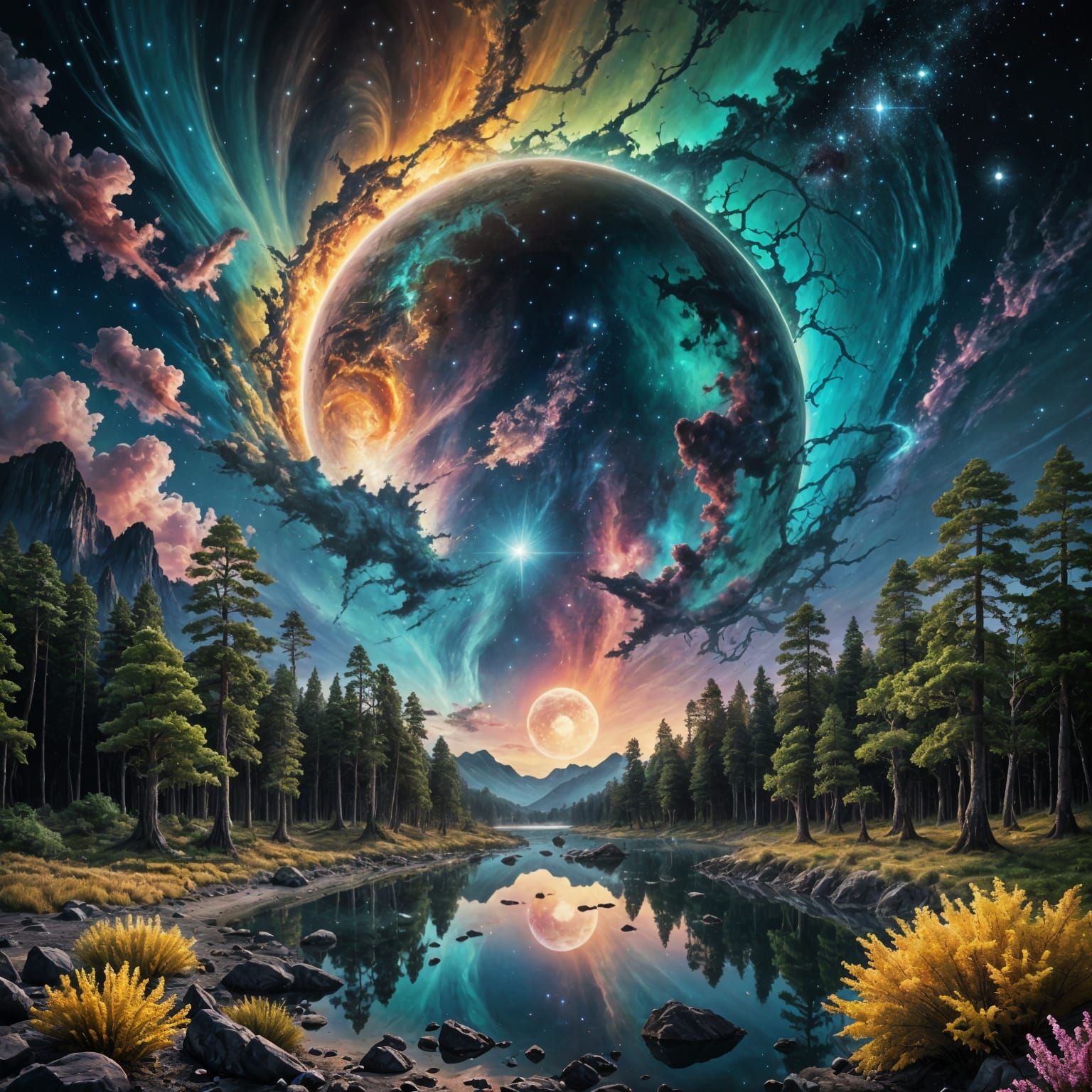 Astral Oasis in a Bioluminescent Galaxy