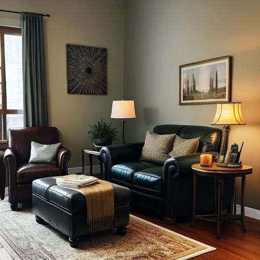 Cozy Evening in a Family Living Room