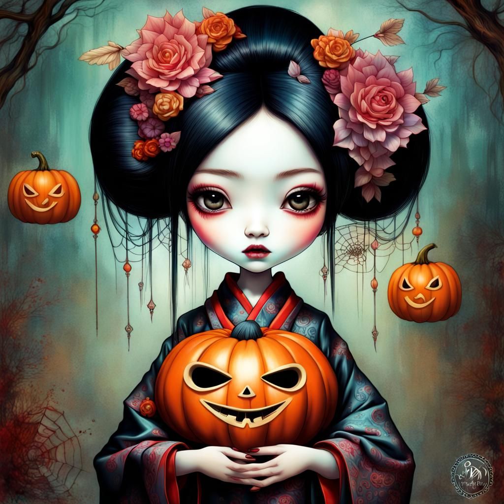 Little Halloween Geisha