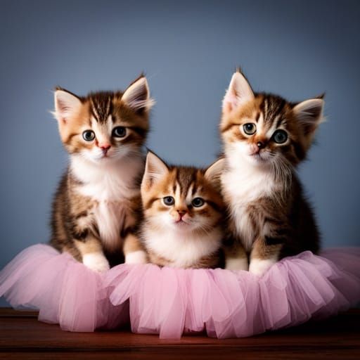 Kittens in Tutus: An AI-Generated Image
