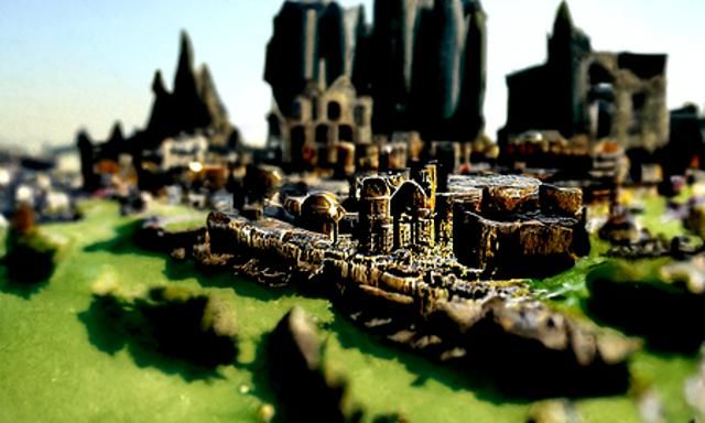 Fantasy Medieval City with Steampunk Engine