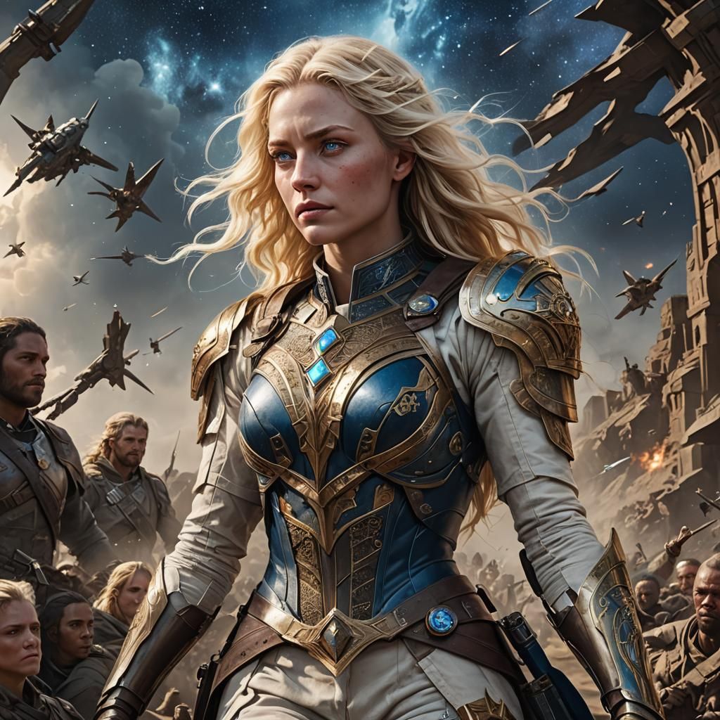 Resilient Mother's Triumphant Rise: Fantasy Art