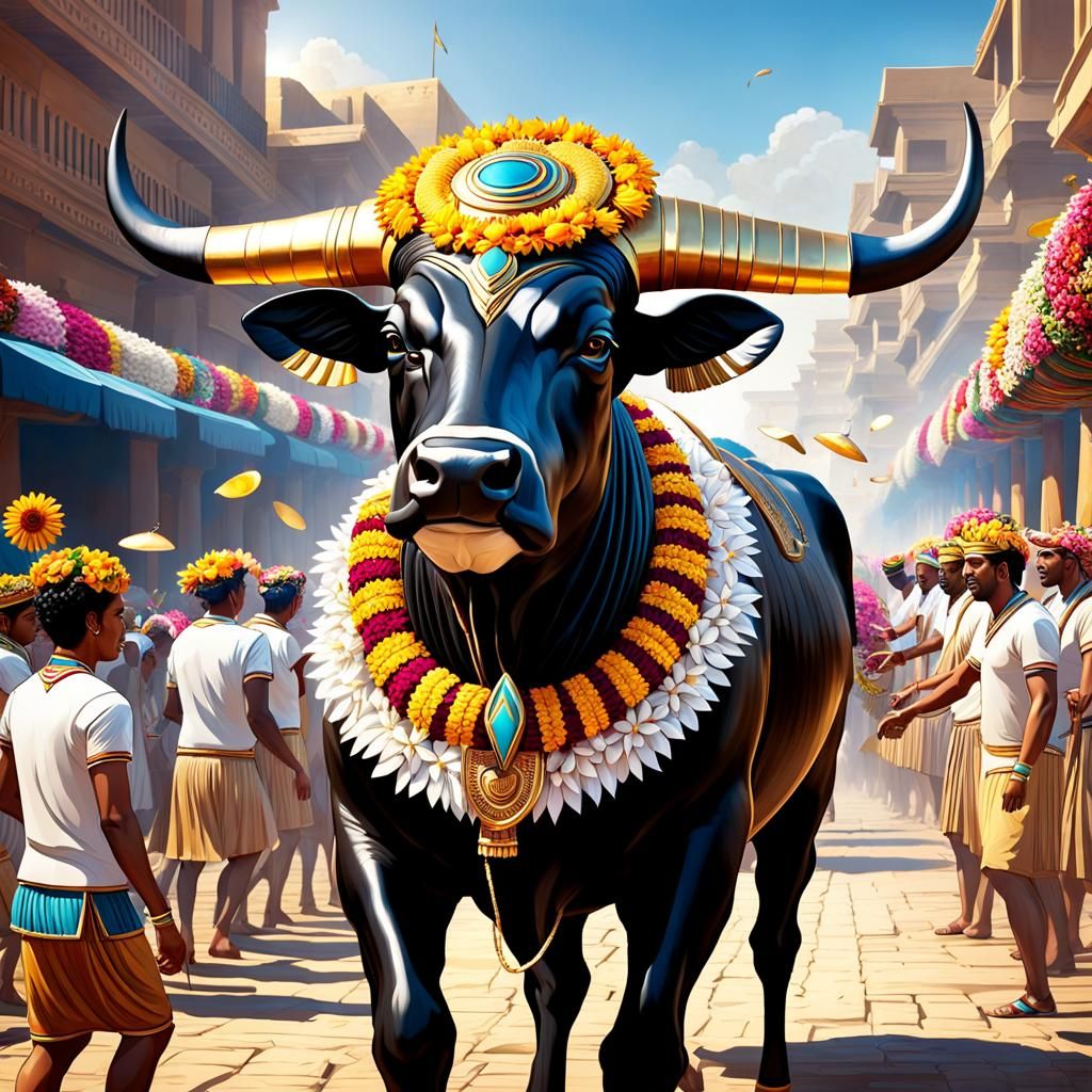 Ancient Egyp's festival of Apis (Apis the ancient Egyptian d...