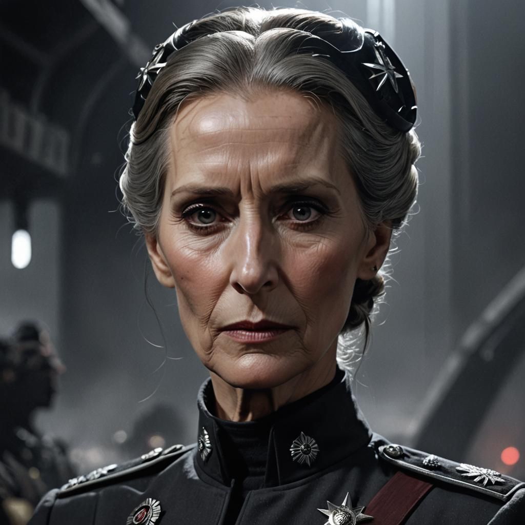 Grand Moff Tarkin as a Female Imperial Officer in a Turbulen...
