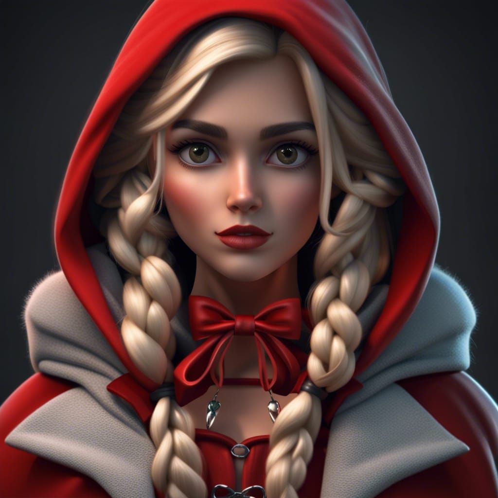 Red Riding Hood in 3D Animated Style