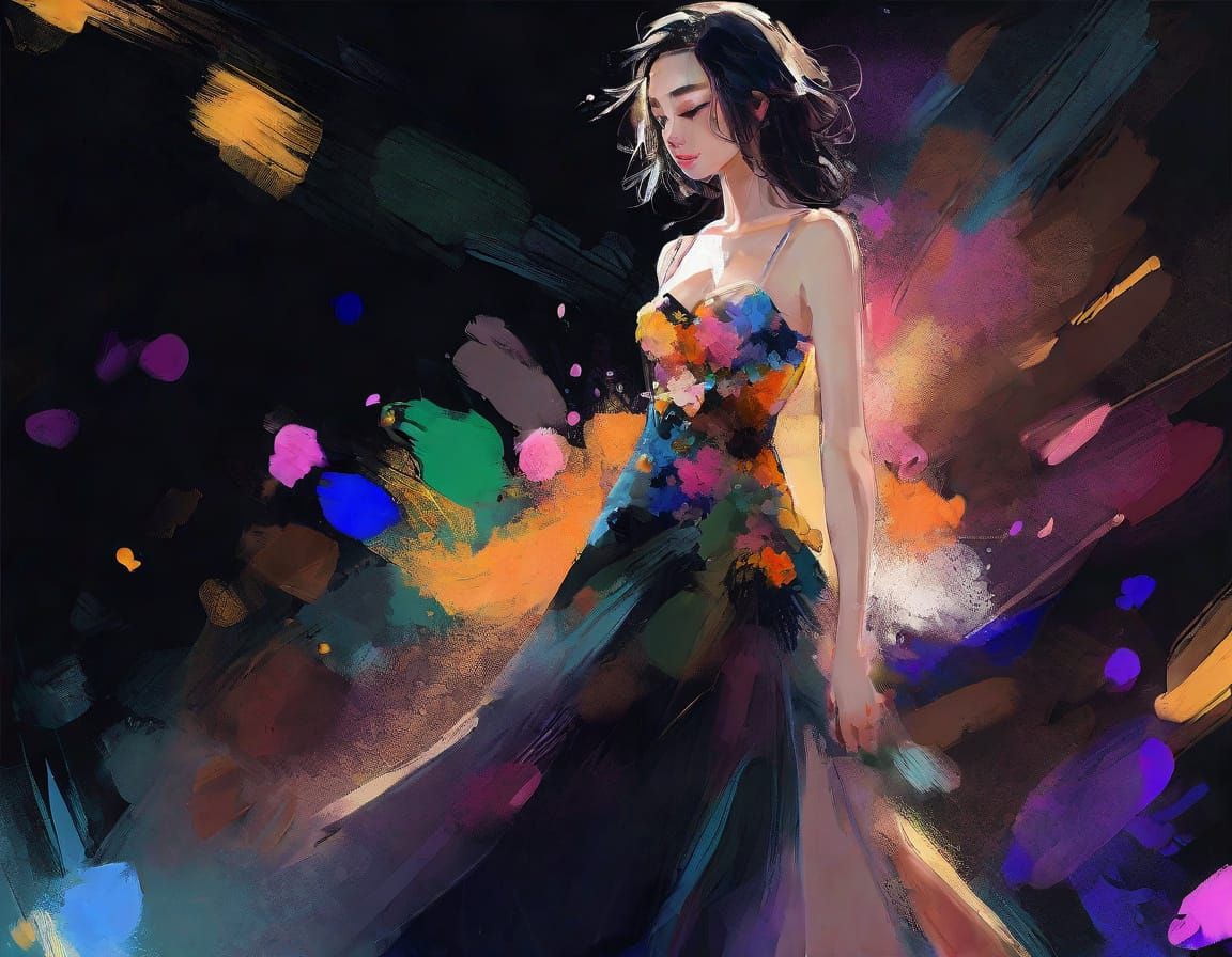 Anime-Inspired Digital Tab Design in Pastel Tones