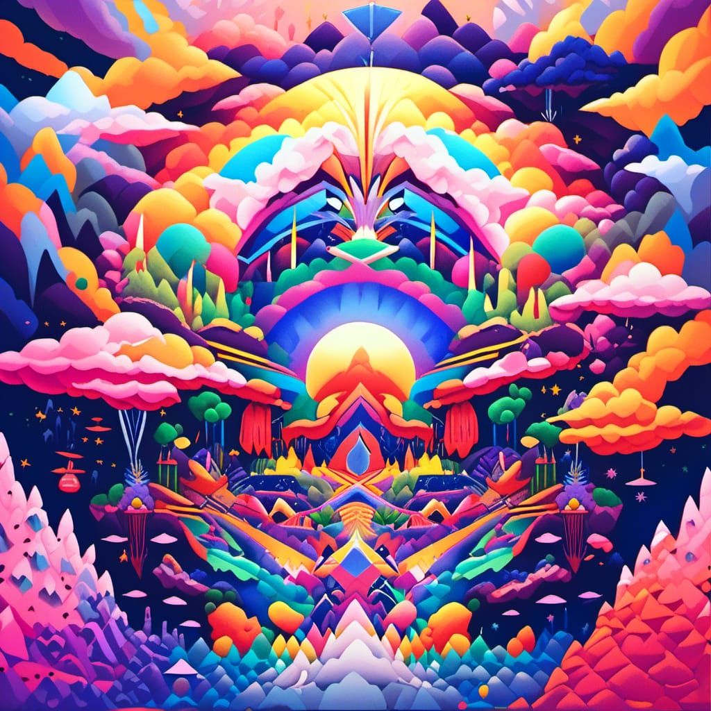 Vibrant Mandala of Light and Creative Energy