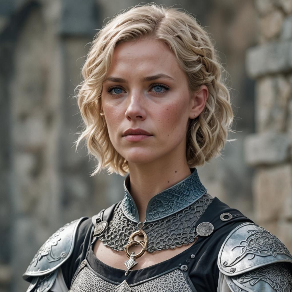 Woman Soldier on Parapet in Digital Matte Painting