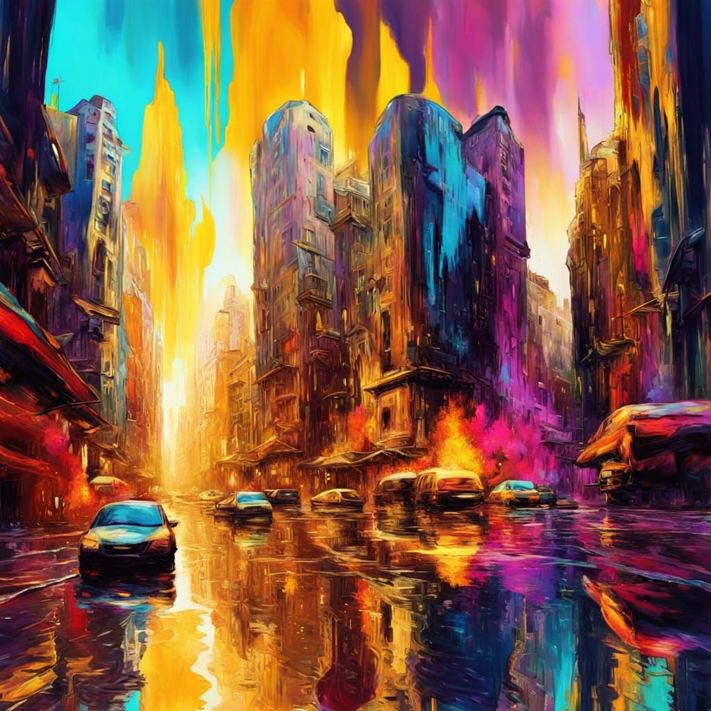 Melting City: A Surrealist Digital Art Masterpiece