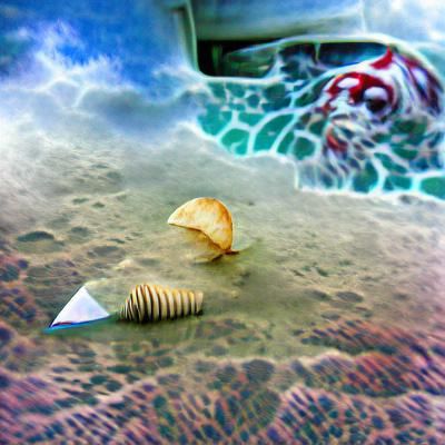 Underwater Seashell Generated by AI