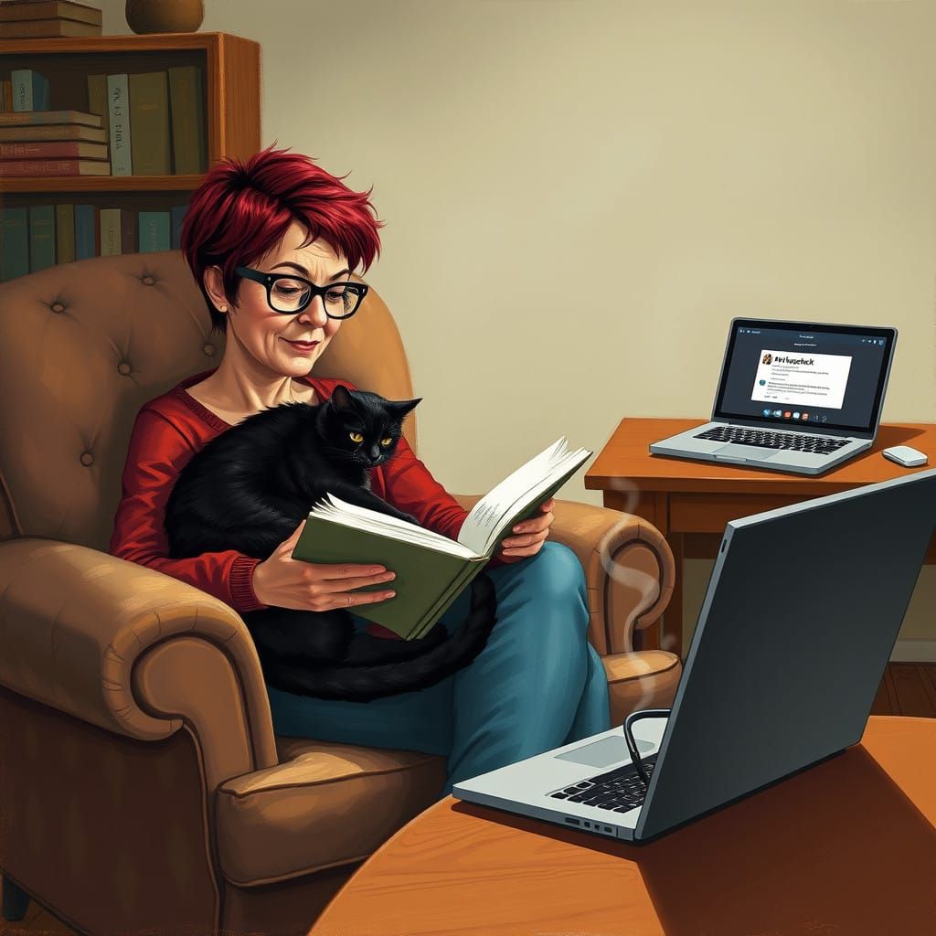 Cozy Afternoon Scene in a Warm Color Palette