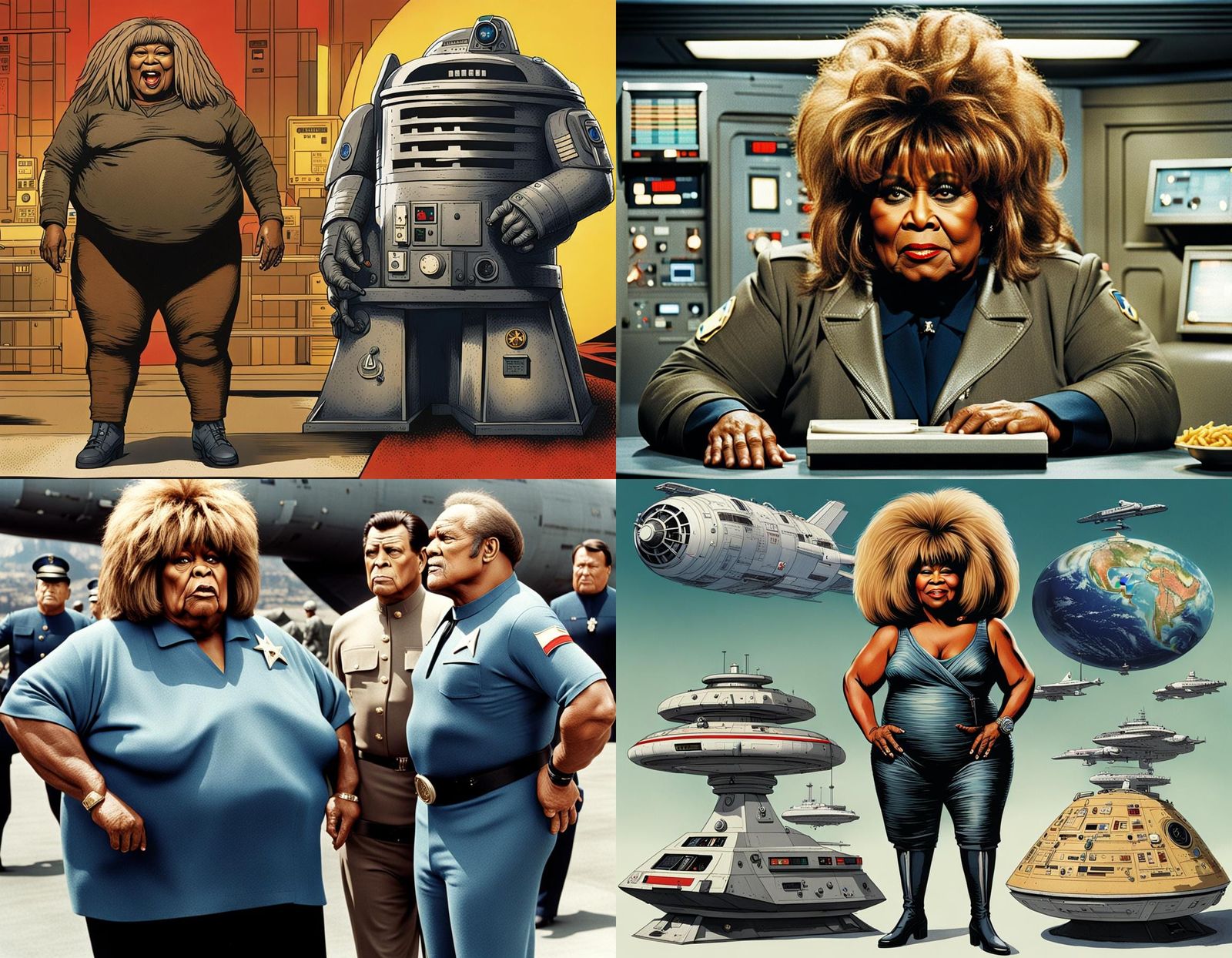 Tina Turner as Star Trek Officer