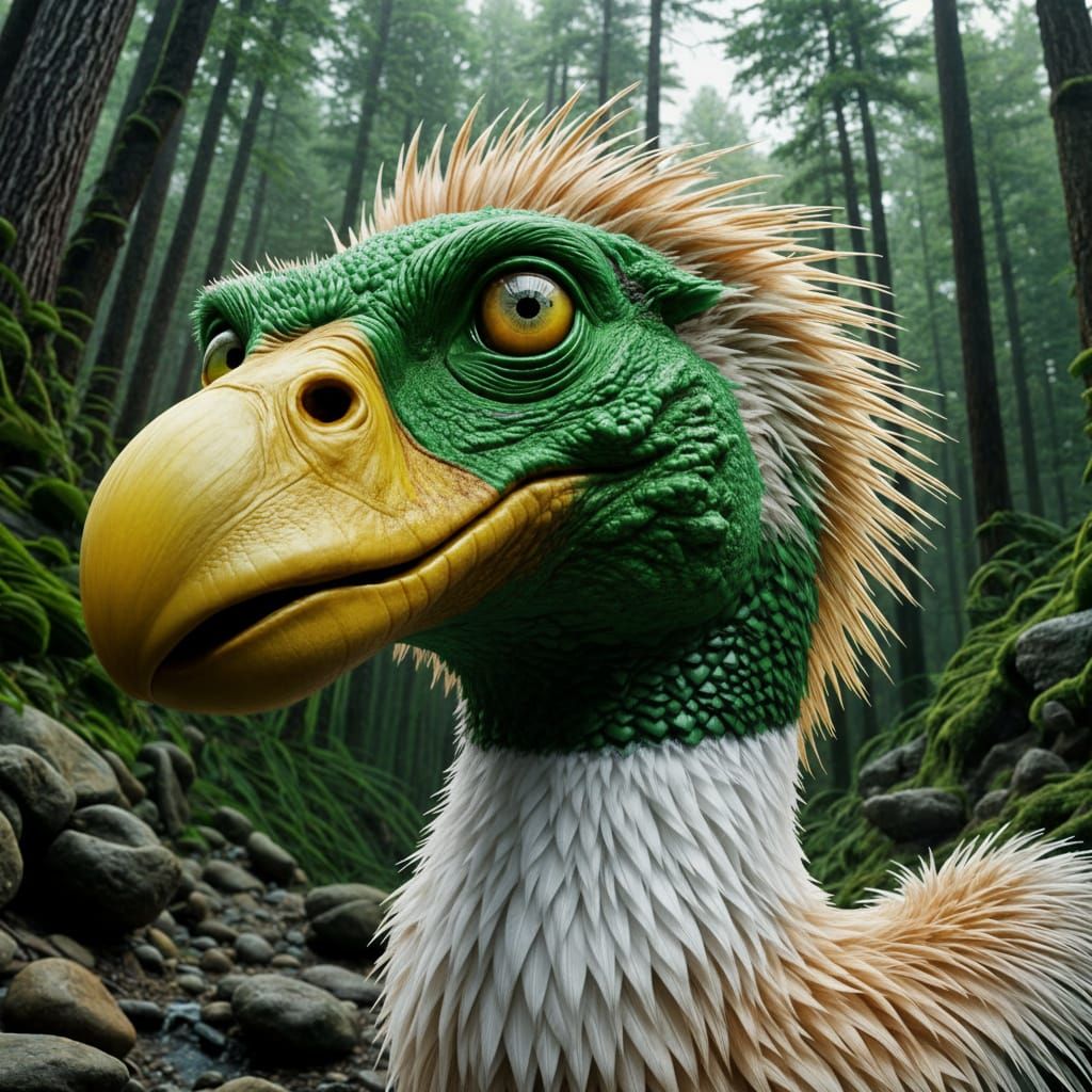 Photorealistic Demon Duck of Doom Bird
