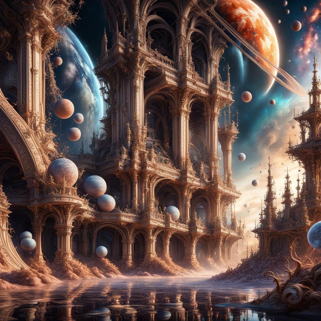 Magnificent Cosmic Detailed Matte Painting in 8k