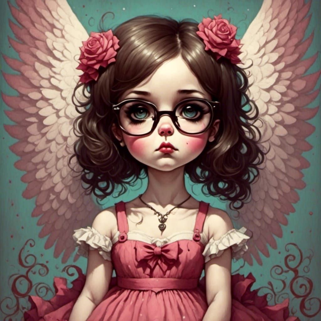 Surreal Angel in Mark Ryden Style
