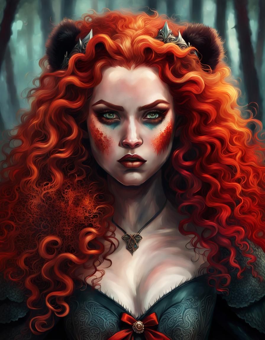 Evil Disney Merida: Dark Fantasy Portrait