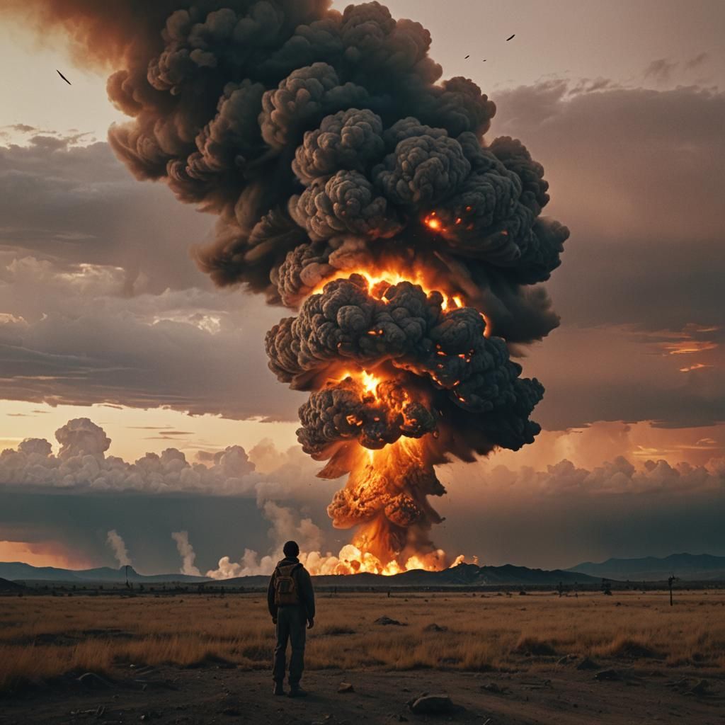 Dramatic Nuclear Explosion Film Still