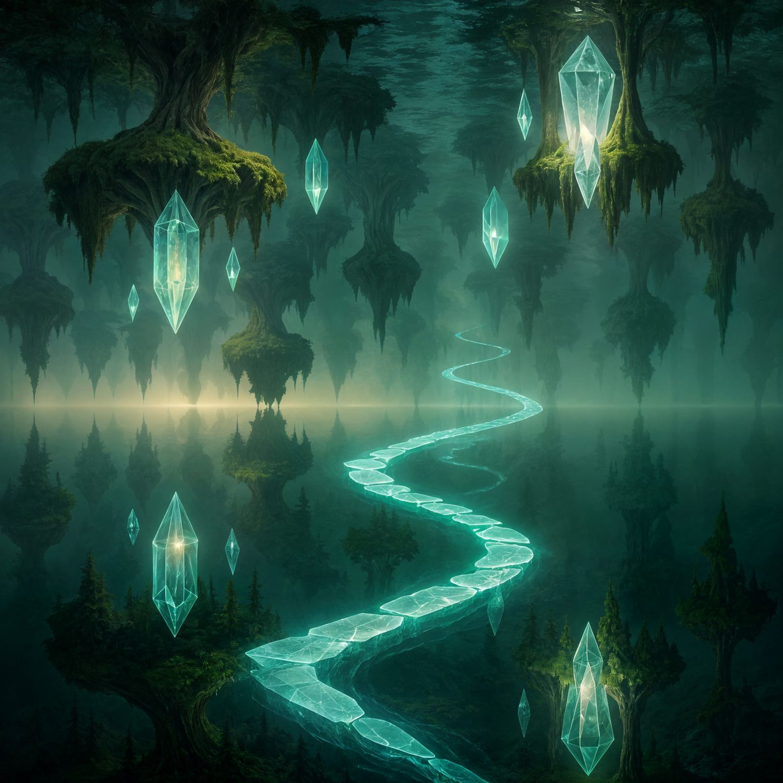 Crystals Beneath, Moss Above