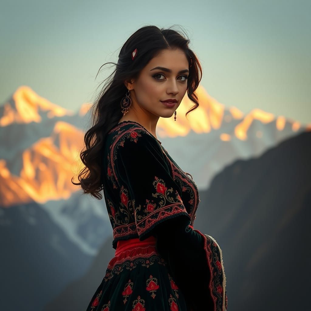 Regal Afghan Princess at Sunset