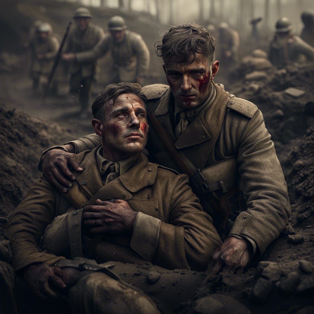 The agony of holding a comrade as they succumb and pay the p...